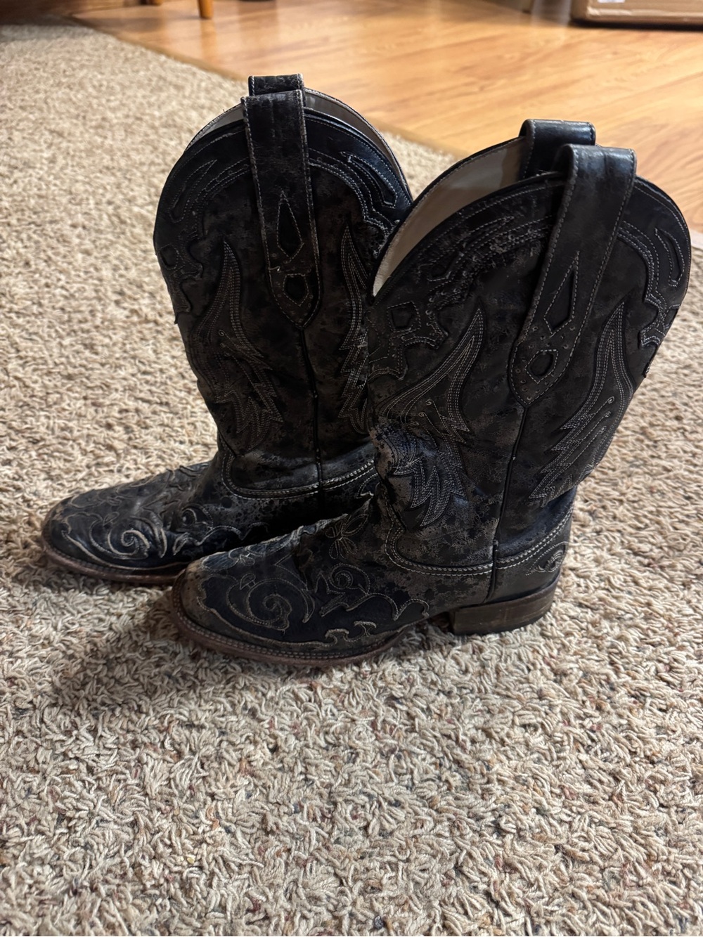 Vintage Leather Western Boot Interior — Size 8½ M